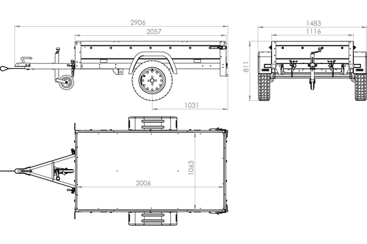 TrailerHafen Garden Trailer 200 Kipp – Anhänger 2006×1063 mm, 750 kg zGG
