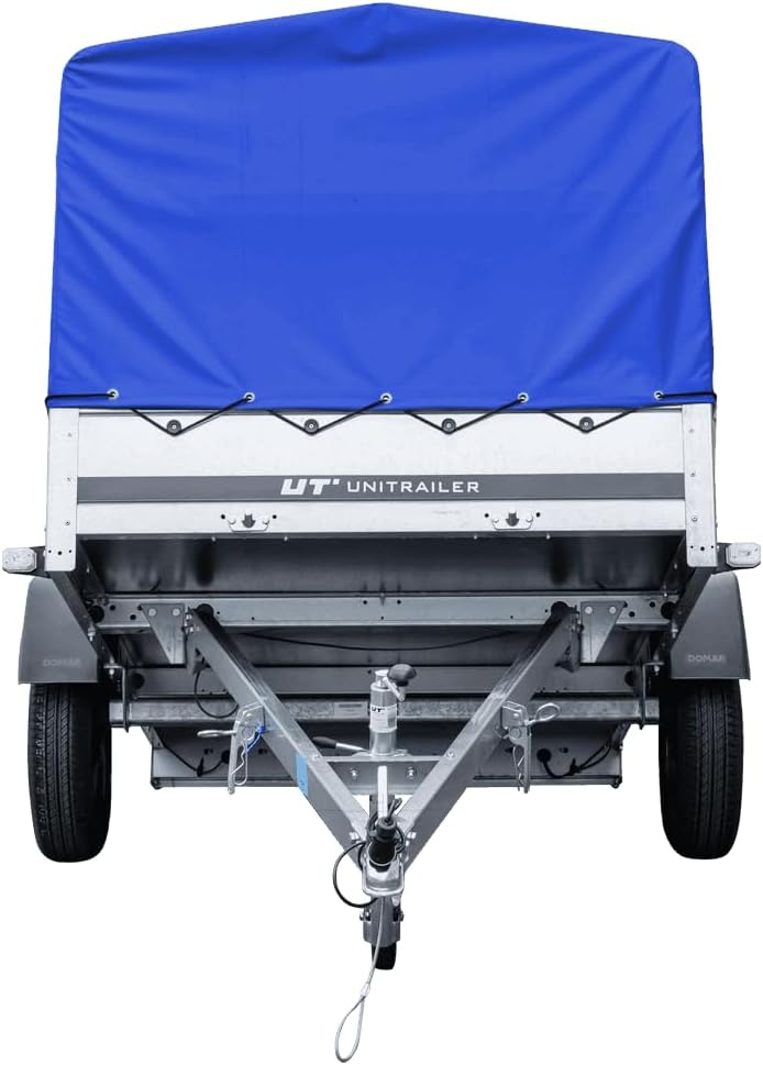 TrailerHafen Garden Trailer 230 Kipp 750 kg – mit Stützrad, blauer Hochplane und Hochspriegel