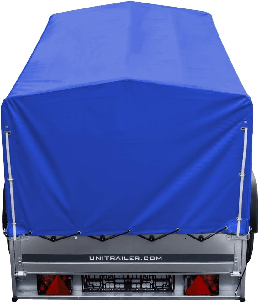 TrailerHafen Garden Trailer 230 Kipp 750 kg – mit Stützrad, blauer Hochplane und Hochspriegel