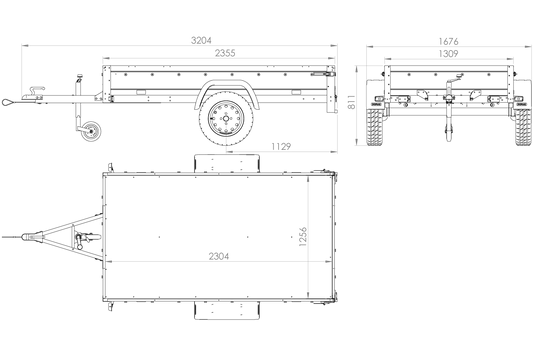 TrailerHafen Garden Trailer 230 FD – Anhänger 2304×1256 mm, 750 kg zGG
