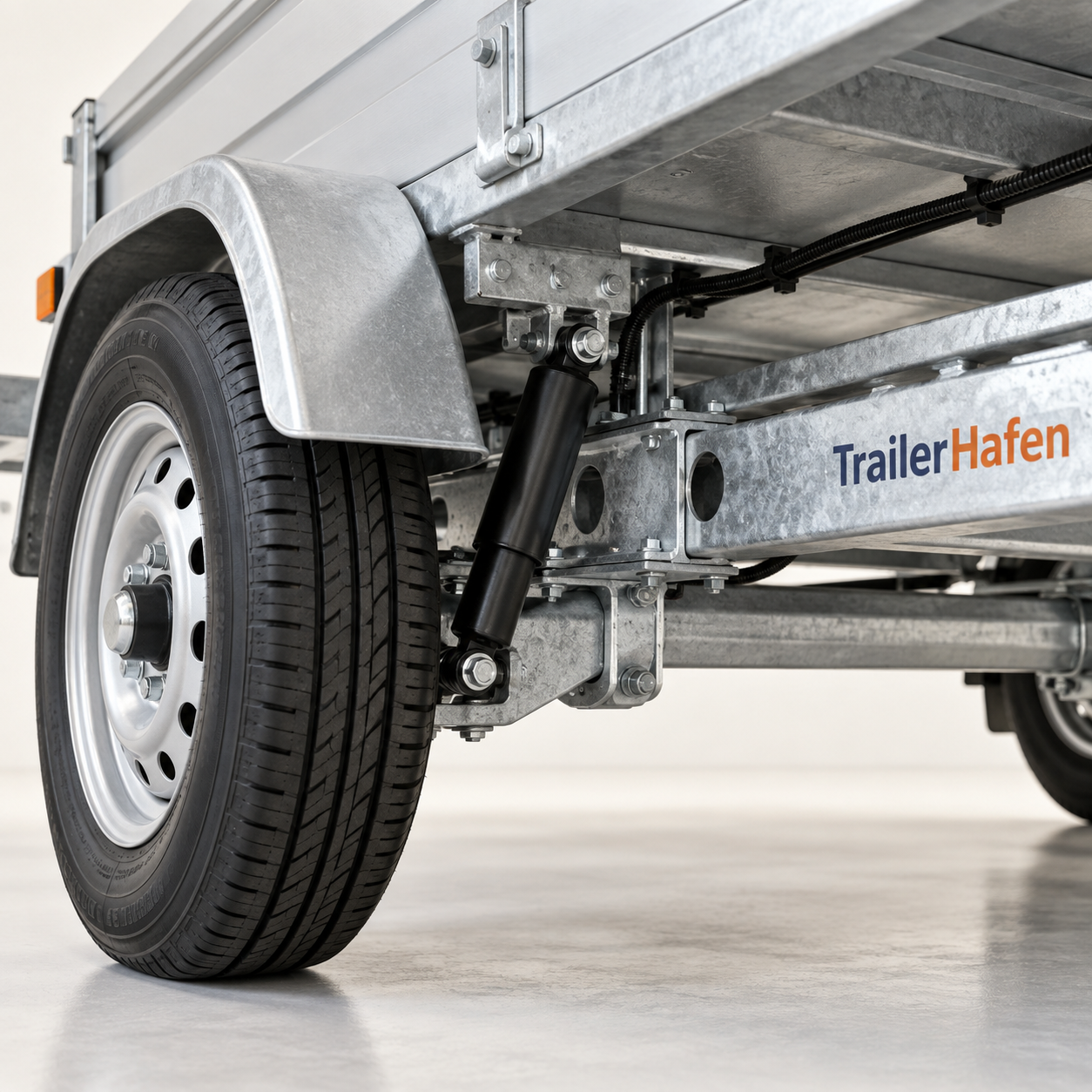 Detailansicht eines TrailerHafen Anhängers